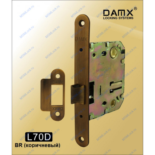 Дверной замок MSM L70 DAMX Коричневый (BR)