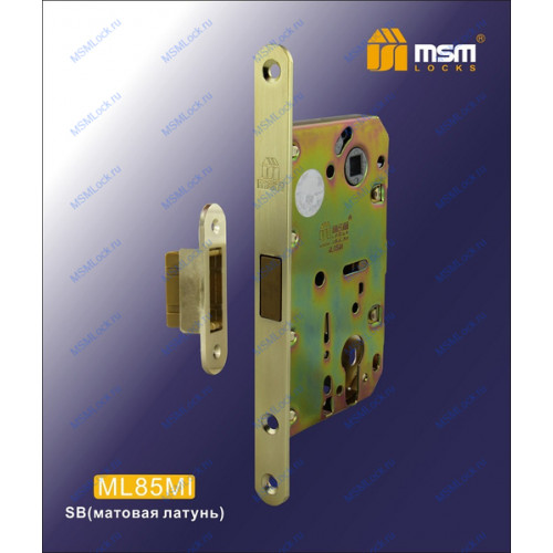 Дверной замок MSM ML85MI Матовая латунь (SB)