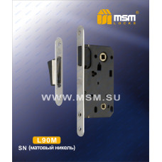 Дверной замок MSM L90M Матовый никель (SN) на межкомнатные двери