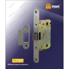 Врезной замок MSM L70P Матовый никель (SN)