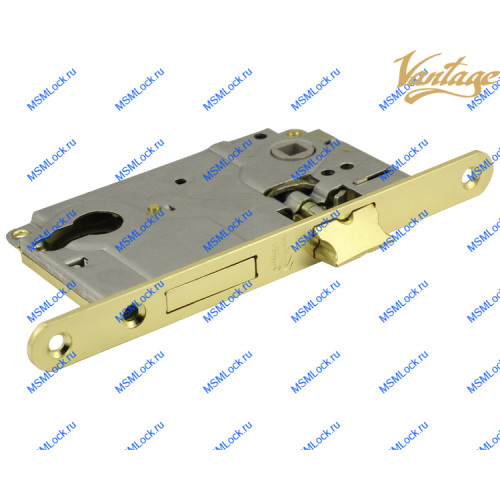 Межкомнатный замок Vantage ML85 SB матовое золото (под цилиндр)