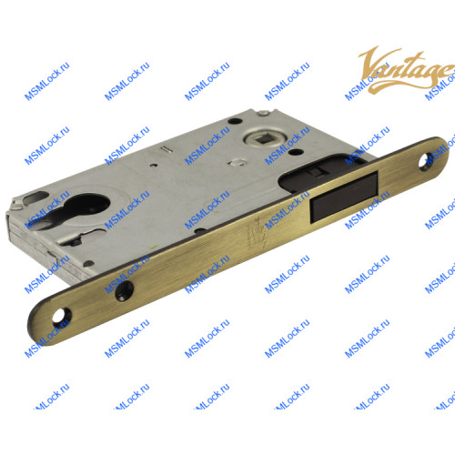 Дверной замок Vantage M85 AB бронза (магнитная, под цилиндр)