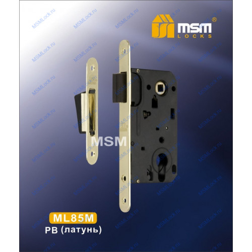 Дверной замок MSM ML85M Полированная латунь (PB)