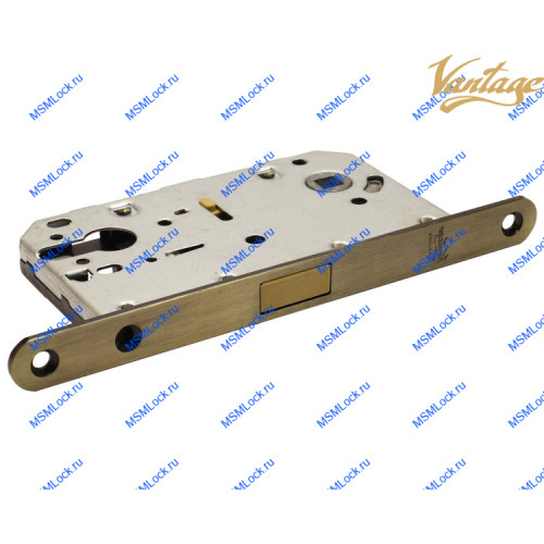 Дверной замок Vantage MC85 AB бронза (магнитная, под цилиндр)