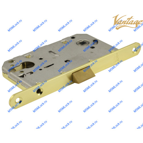 Дверной замок Vantage P85 SB матовое золото (под цилиндр)