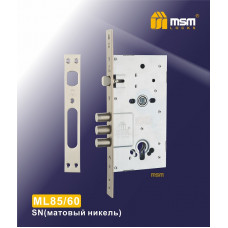 Замок врезной MSM ML85-60 матовый никель sn