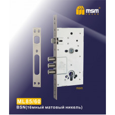 Замок врезной MSM ML85-60 темный никель bsn