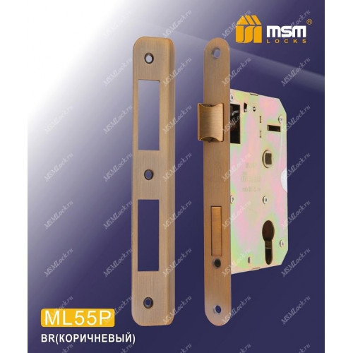 Замок врезной MSM ML55P Коричневый (BR)