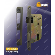 Замок врезной MSM ML55P Бронза (AB)