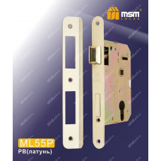 Замок врезной MSM ML55P Полированная латунь (PB)