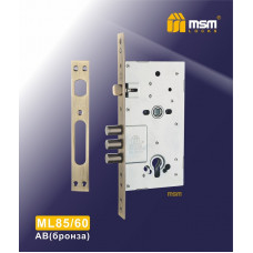 Замок врезной MSM ML85-60 бронза ab