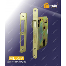Замок врезной MSM ML55V Матовая латунь (SB)