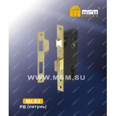 Замок врезной MSM ML62 Полированная латунь (PB)