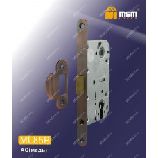 Замок врезной MSM ML85P (защелка из пластика) Медь (AC)