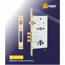 Замок врезной MSM ML85-60 латунь pb